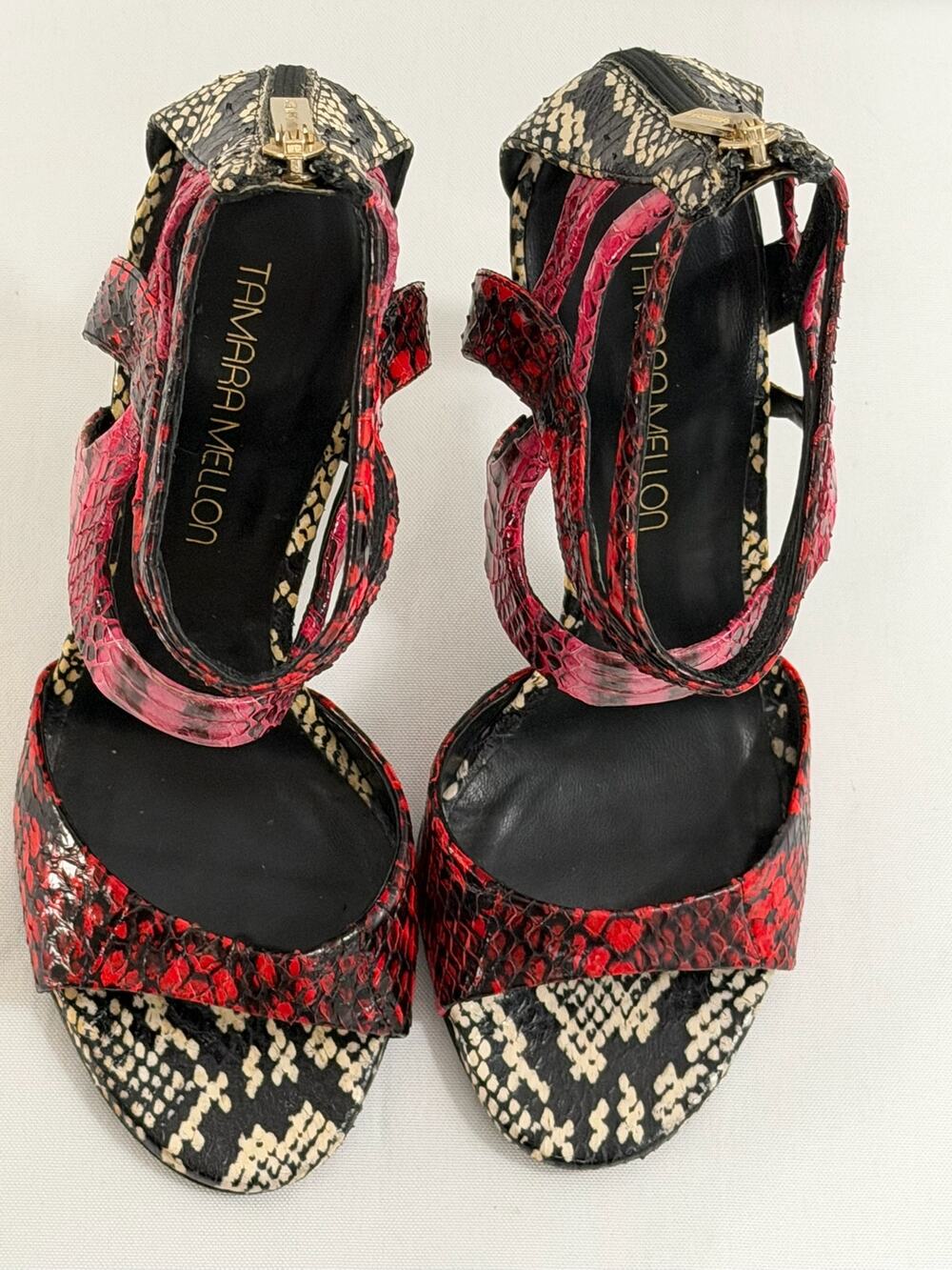 New Tamara Mellon Vintage By Designer Jimmy Choo Fatale Snake Leather Sz 6-36